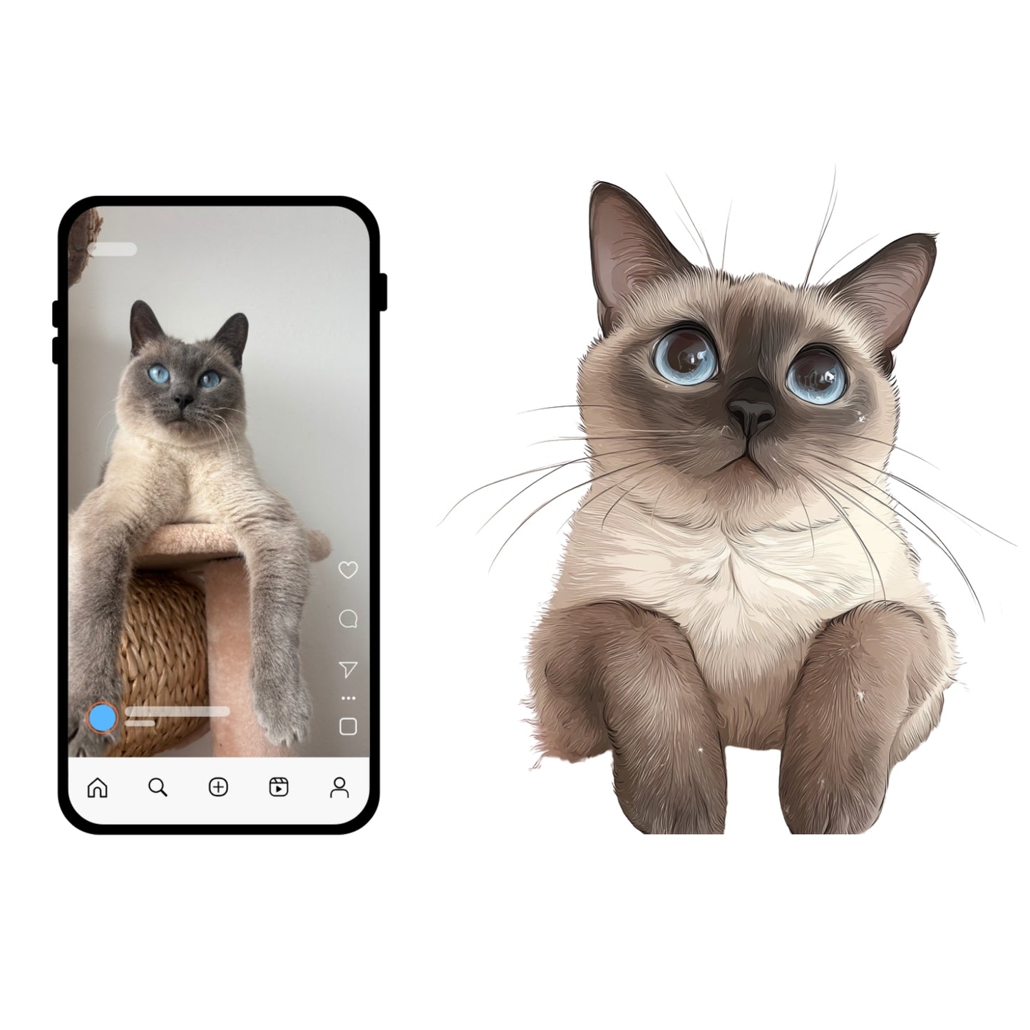 Custom Pet Art Work - Digital Version (PNG+JPG)